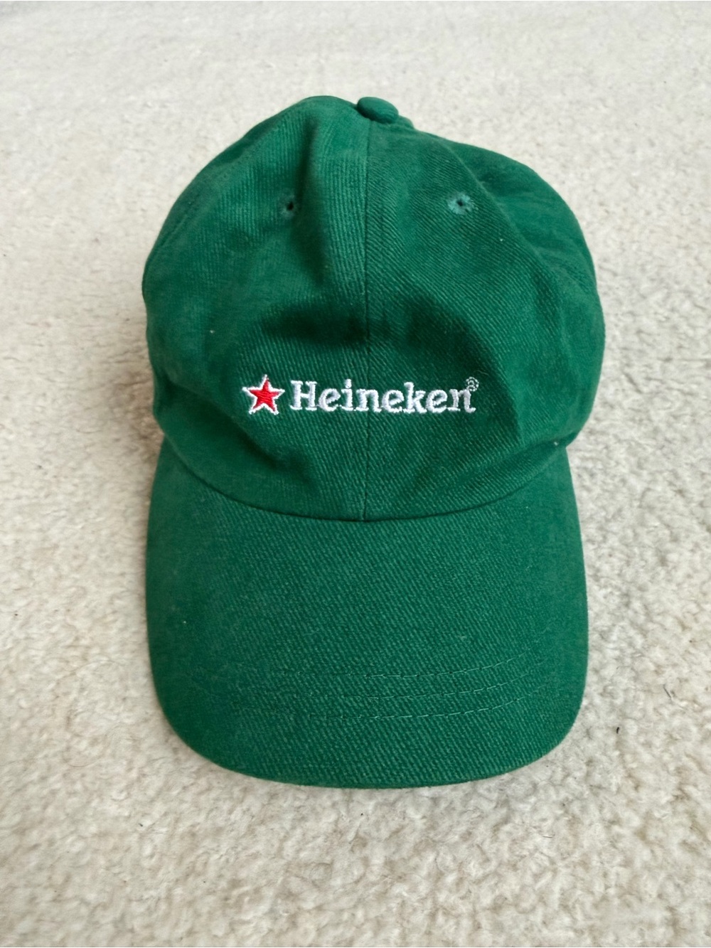 Heineken Green Baseball Cap with Red Star Logo Hat